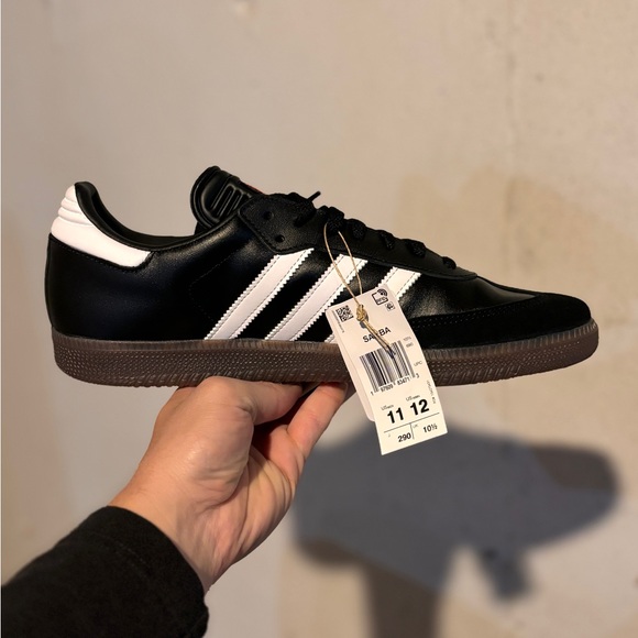 Adidas Samba Classic Indoor Soccer Shoes Black White Gum Men’s Size 11 - Picture 3 of 5